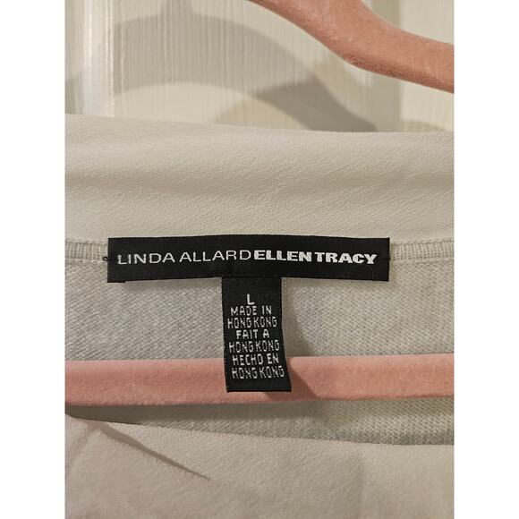 Vintage Linda Allard Ellen Tracy Cashmere Sweater Large Mint Green Silk Tie - Picture 3 of 7